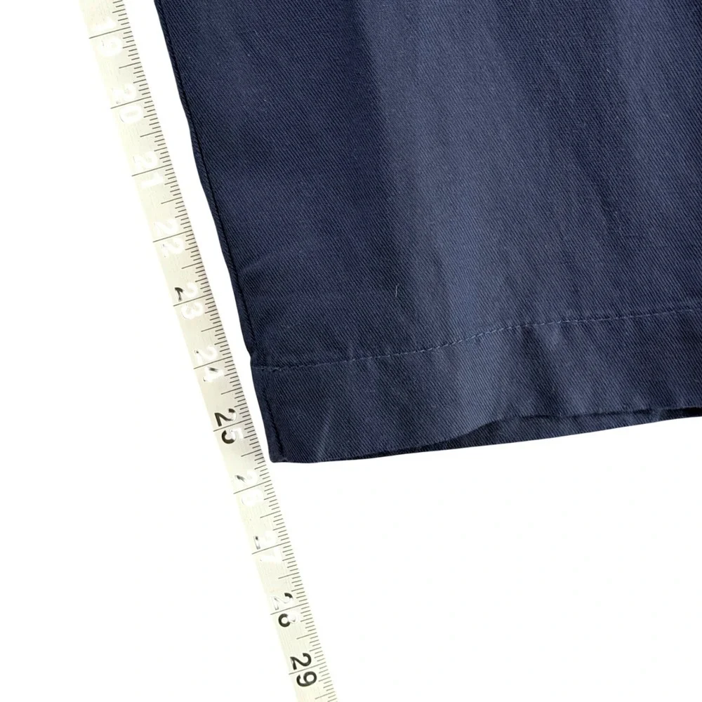 Banana Republic Tencel Linen Pants Womens XL Blue Tapered Relaxed Minimalist